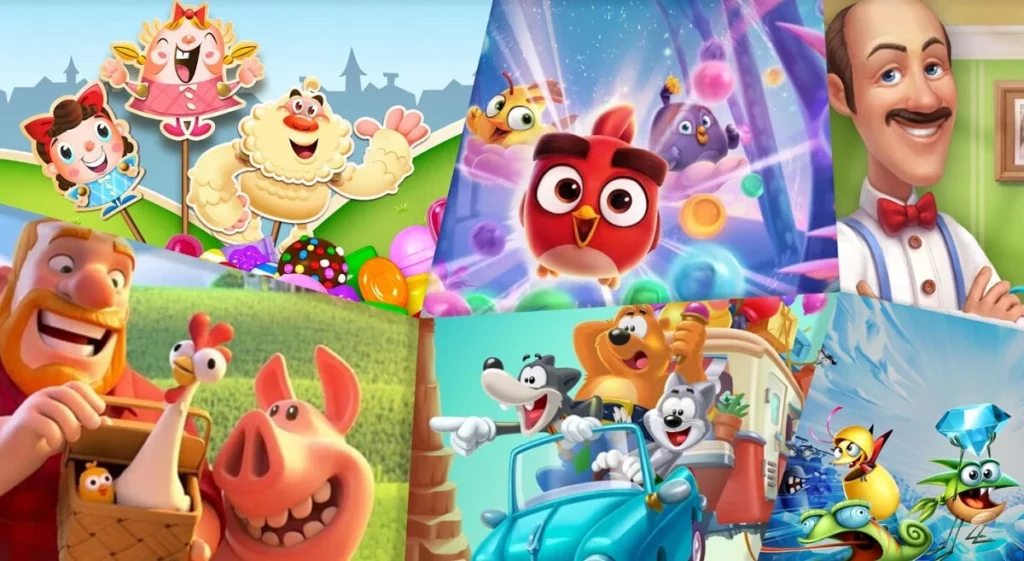 Collage of match-3 games